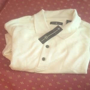 Vintage NWT 6A Cream Polo Shirt Size Large